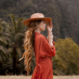 Red Kannika Shirt Dress • Adjustable Kaftan Dress • Multiway Button Down Dress - AYA SW IDR