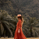 Red Kannika Shirt Dress • Adjustable Kaftan Dress • Multiway Button Down Dress - AYA SW IDR
