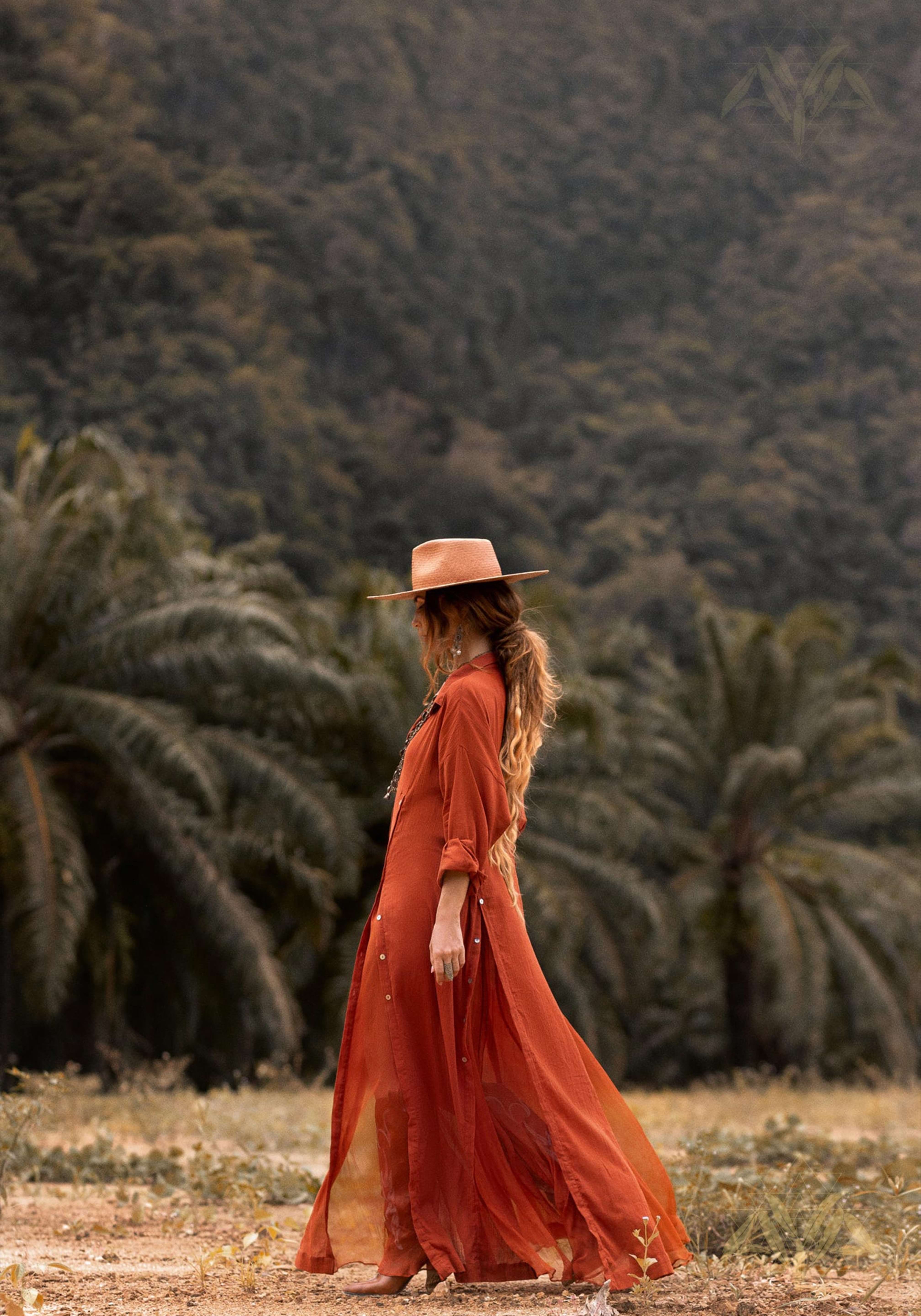 Red Kannika Shirt Dress • Adjustable Kaftan Dress • Multiway Button Down Dress - AYA SW IDR