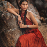 Red Multiway Dress • Beach Adjustable Dress • Boho Sleeveless Dress - AYA SW IDR