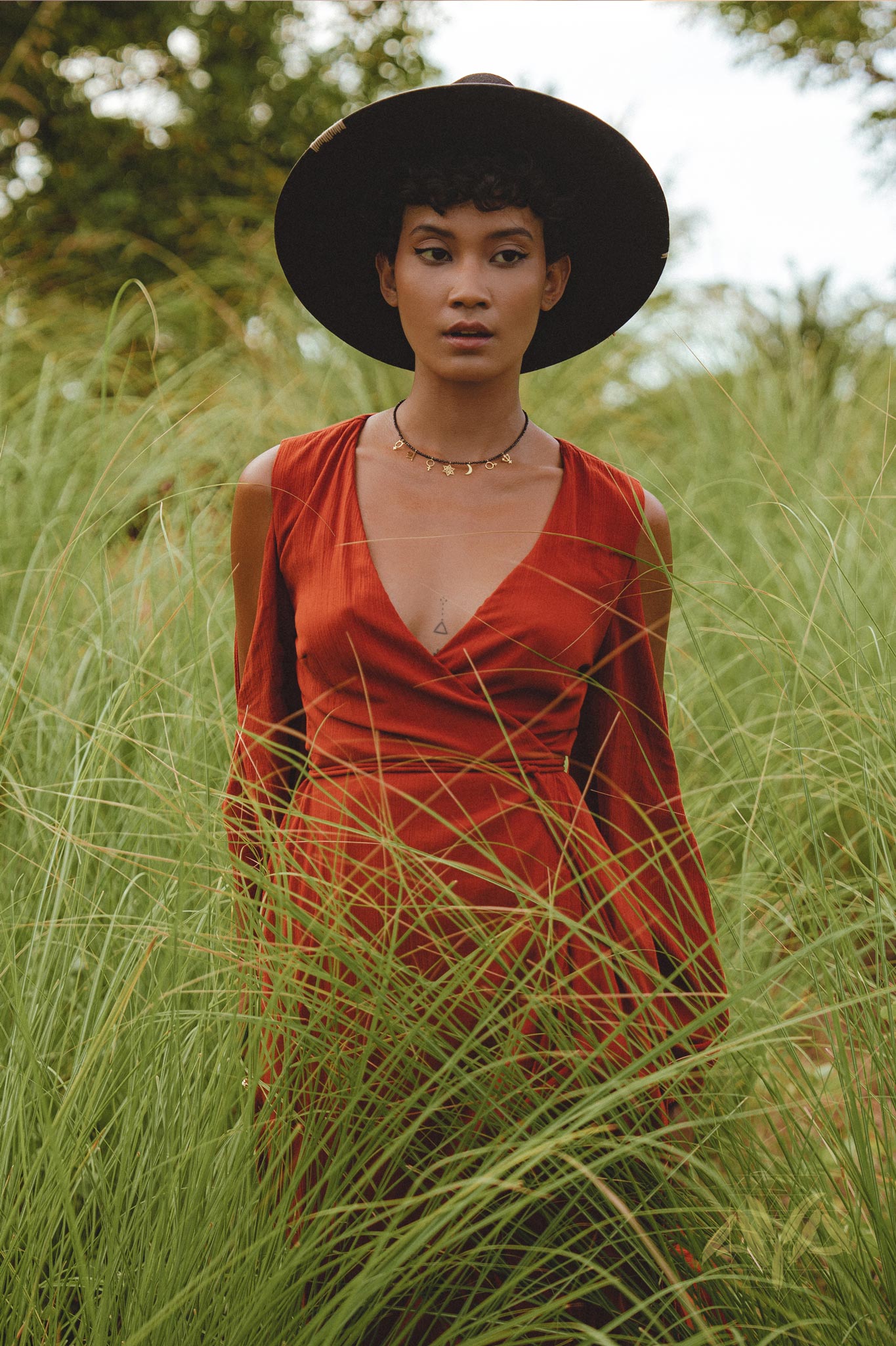 Red Rose Makosh Goddess Dress • Boho Fairy Wings Dress • Light Cotton Formal Dress - AYA SW IDR