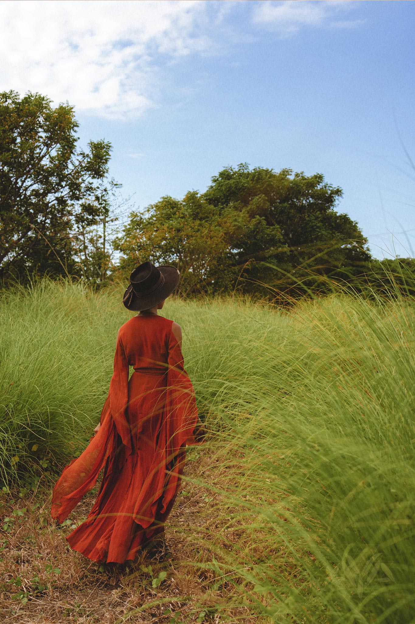 Red Rose Makosh Goddess Dress • Boho Fairy Wings Dress • Light Cotton Formal Dress - AYA SW IDR