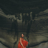 Organic & stylish. Red wine dress with adjustable open back & open belly for a bohemian guest goddess look. 