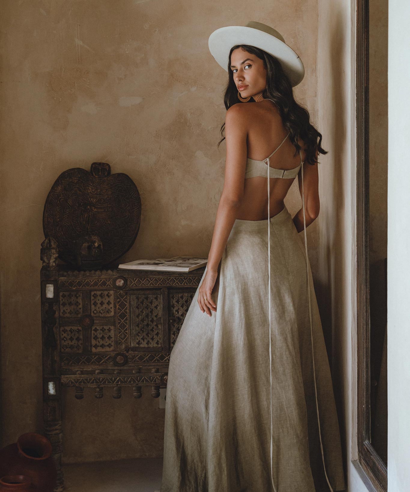 Sage Freyja Dress • Green Goddess Dress • Bridesmaid Ring Dress • Bohemian Sexy Dress - AYA SW IDR