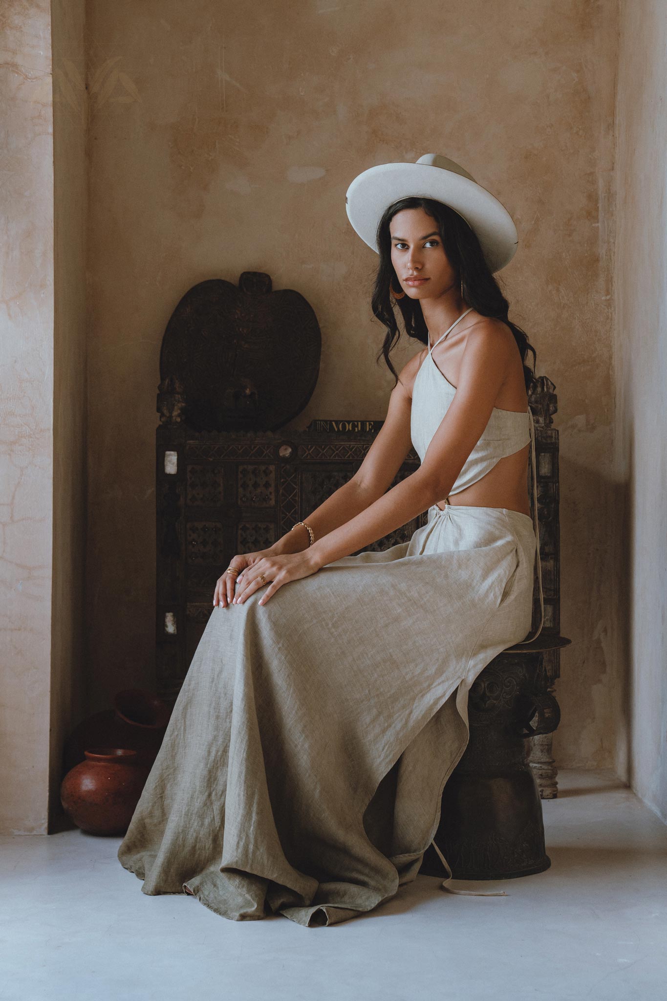 Sage Freyja Dress • Green Goddess Dress • Bridesmaid Ring Dress • Bohemian Sexy Dress - AYA SW IDR