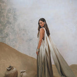 Sage Green Athena Cape • Ombré Boho Long Robe for Women • Multiway Robe Dress - AYA SW IDR
