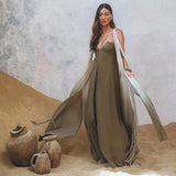 Sage Padma Dress • Boho Minimalist Dress • Boho Elegant Goddess Dress - AYA SW IDR