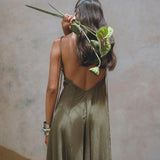 Sage Padma Dress • Boho Minimalist Dress • Boho Elegant Goddess Dress - AYA SW IDR