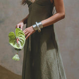 Sage Padma Dress • Boho Minimalist Dress • Boho Elegant Goddess Dress - AYA SW IDR