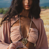 Samudra Dress in Blush Rose – Backless Boho Maxi Dress - AYA SW IDR