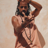 Sandalwood Colour Handwoven Cotton Sleeveless Hoody for Men - AYA SW IDR