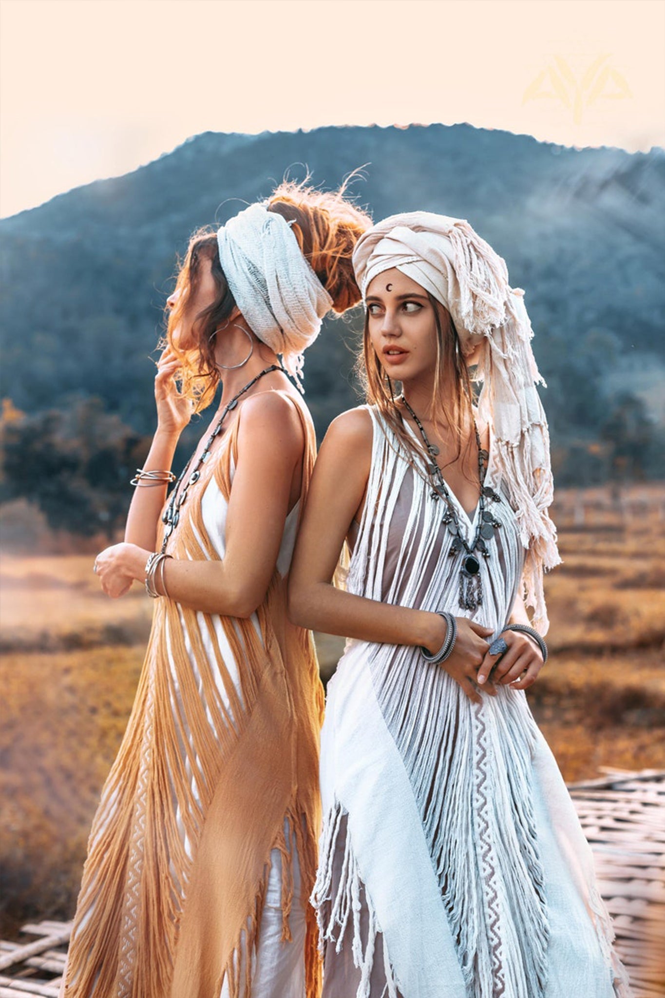 See Through Dress • Long Maxi Dress • Tribal Raw Cotton Cover - up - AYA SW IDR