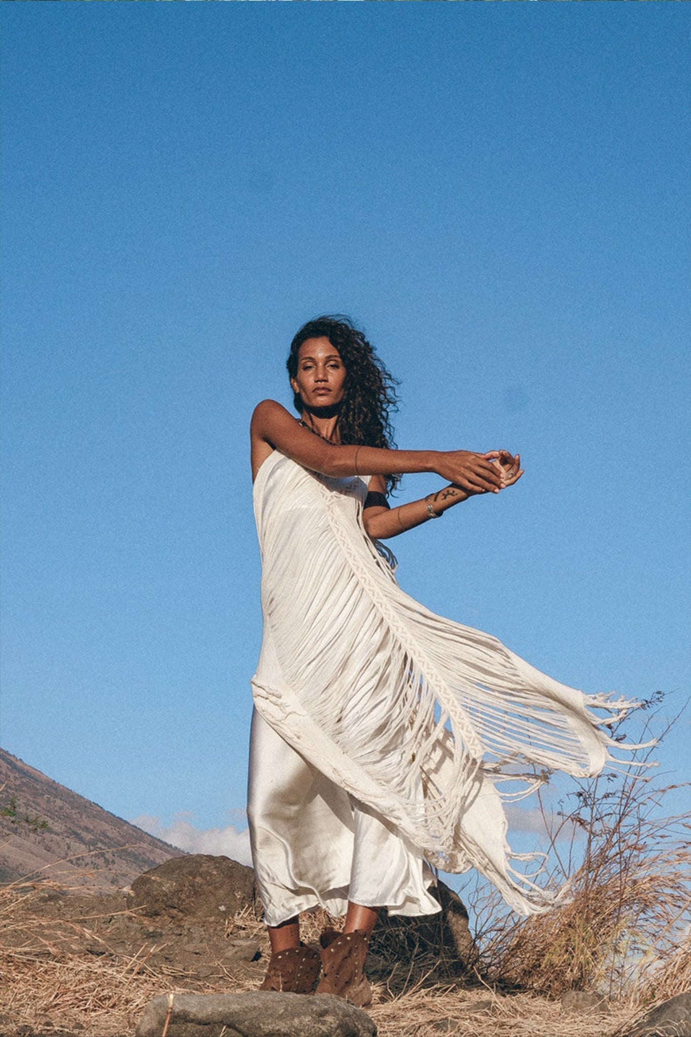 See Through Dress • Long Maxi Dress • Tribal Raw Cotton Cover - up - AYA SW IDR