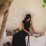 Selkie Dress Black• Open Sides Macrame Robes Dress • Organic Dress - AYA SW IDR