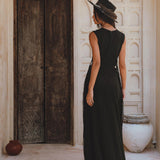 Selkie Dress Black• Open Sides Macrame Robes Dress • Organic Dress - AYA SW IDR