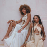 Shakti Dress • Off White Sexy Open Neckline Dress • Hippie Dress - AYA SW IDR
