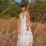 Shakti Dress • Off White Sexy Open Neckline Dress • Hippie Dress - AYA SW IDR
