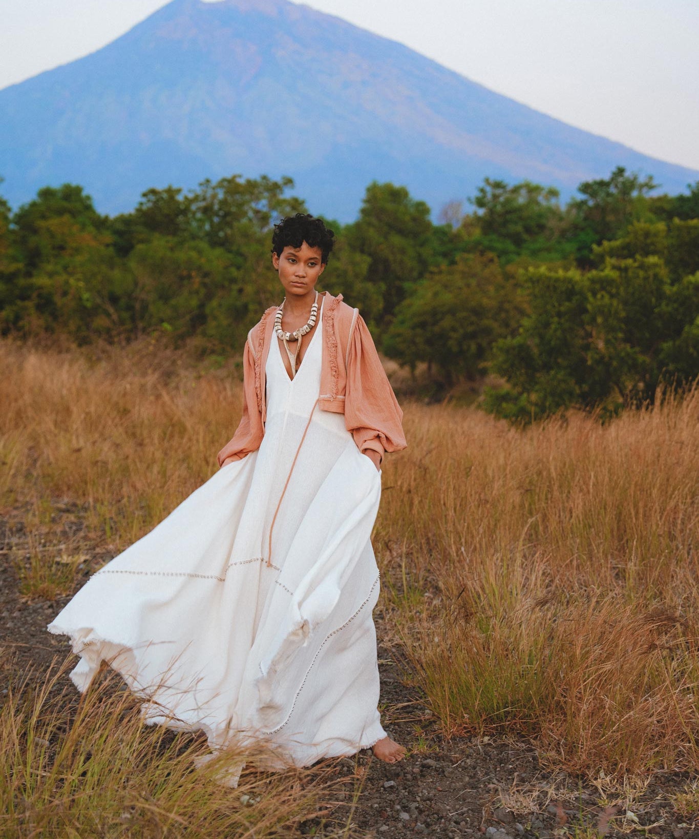 Shakti Dress • Off White Sexy Open Neckline Dress • Hippie Dress - AYA SW IDR