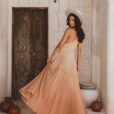 Shakti Dress Powder Pink • Boho Sexy Open Neckline Dress • Ombre Greek Cocktail Dress - AYA SW IDR