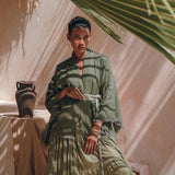 Short Linen Kimono Wrap with Belt • Bohemian Kimono Jacket For Women - AYA SW IDR