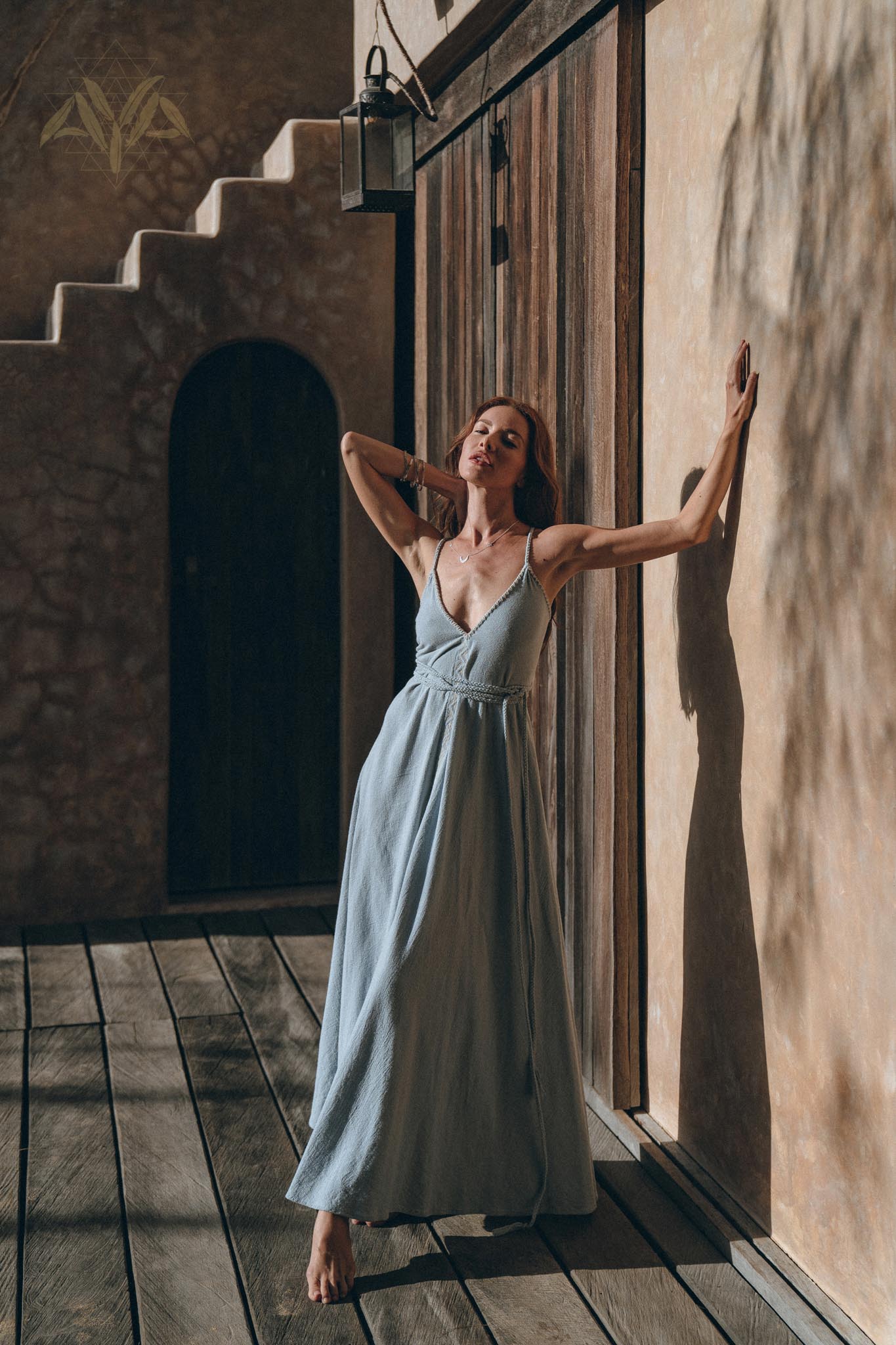 Sky Blue Bohemian Dress • Boho Bridesmaid Dress - AYA SW IDR