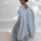 Sky Blue Poncho Robe • Boho Cape for Women • Bridal Cover Up for Wedding - AYA SW IDR
