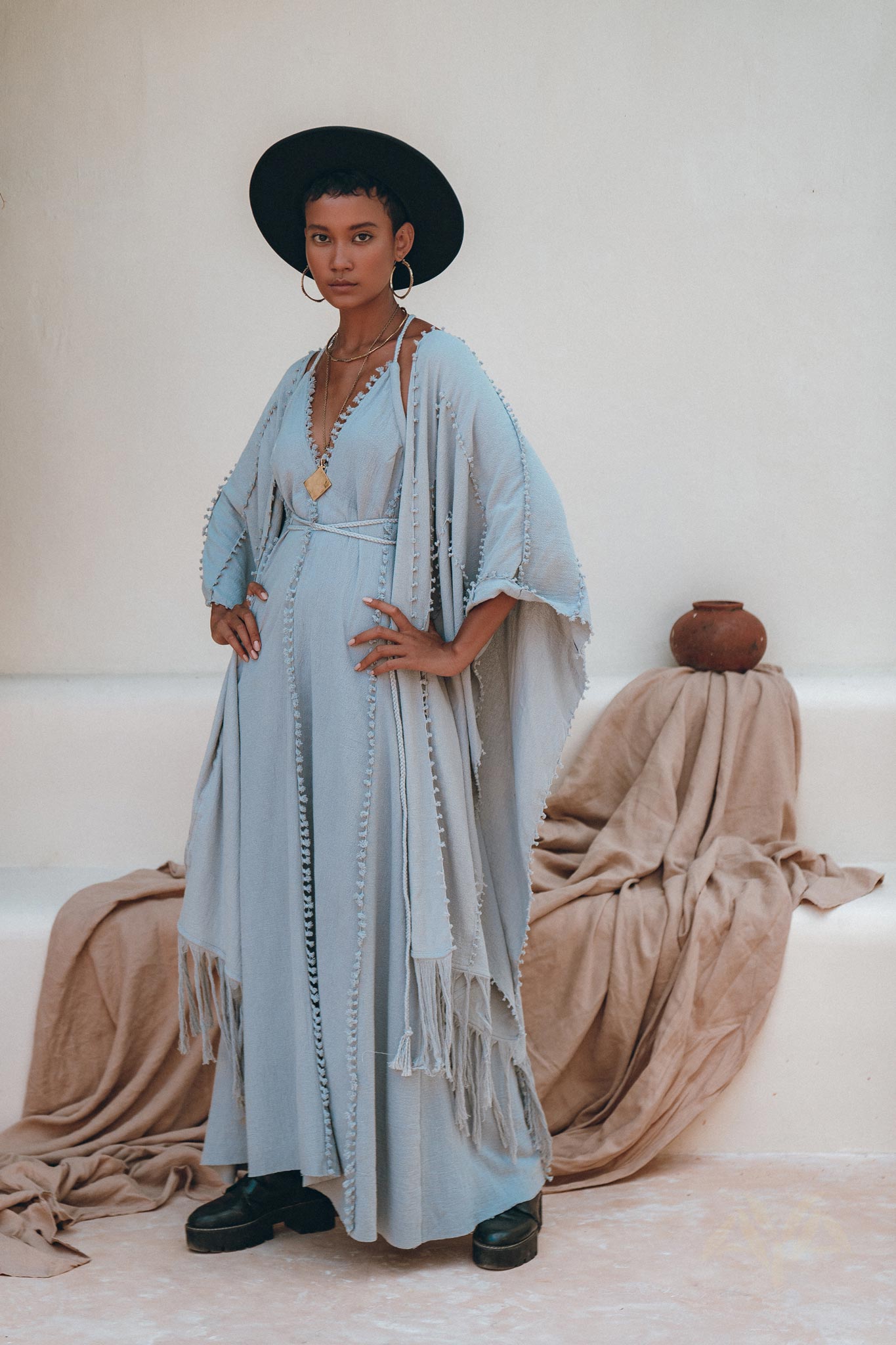 Boho Goddess Dress, Bohemian Prom Women Dress, Open Back Dress - AYA Sacred Wear