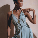 Boho Goddess Dress, Bohemian Prom Women Dress, Open Back Dress - AYA Sacred Wear