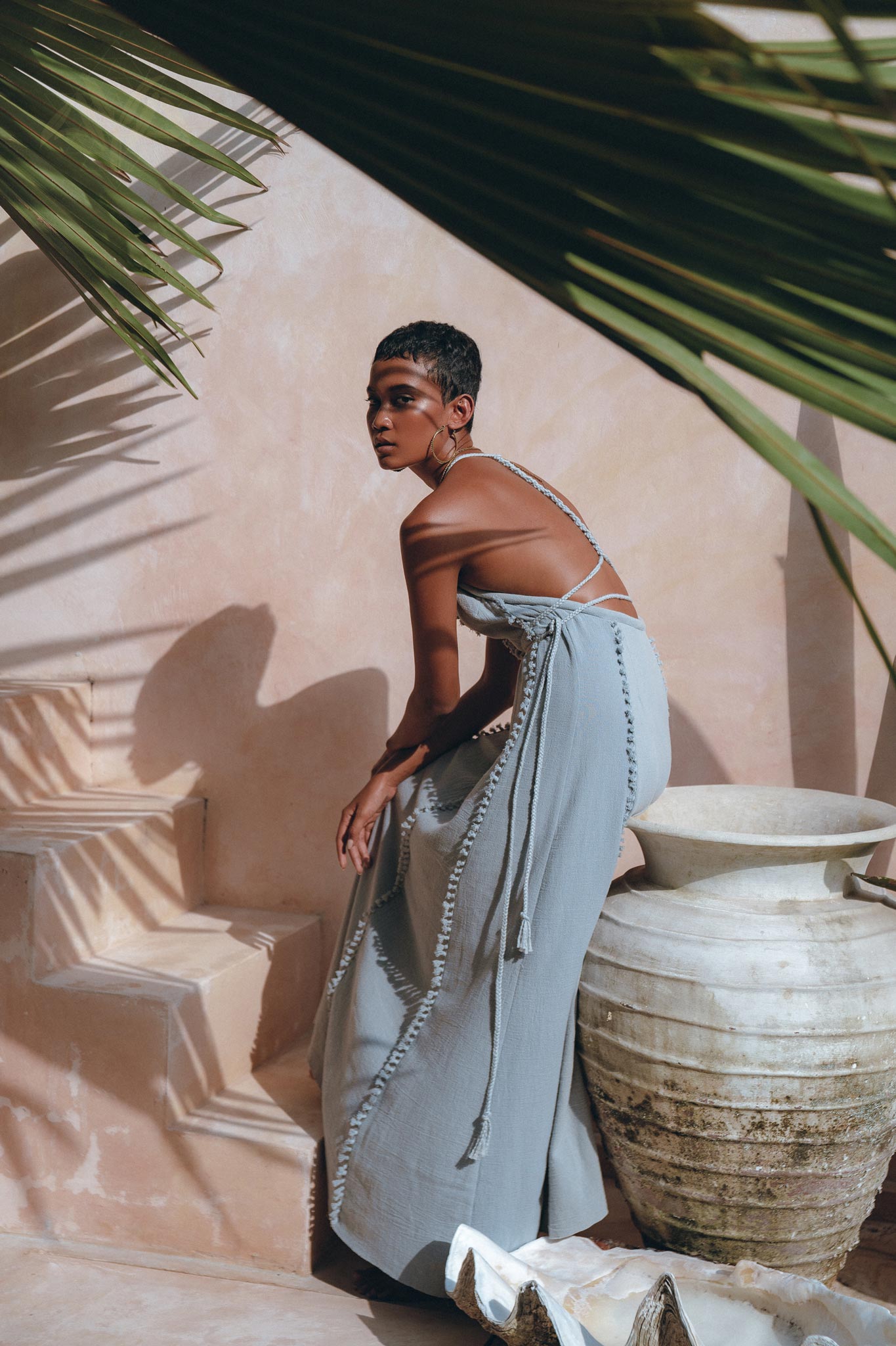 Boho Goddess Dress, Bohemian Prom Women Dress, Open Back Dress - AYA Sacred Wear