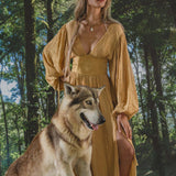Tatva Dress Saffron Gold Colour – Organic Goddess Dresses - AYA SW IDR