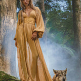 Tatva Dress Saffron Gold Colour – Organic Goddess Dresses - AYA SW IDR