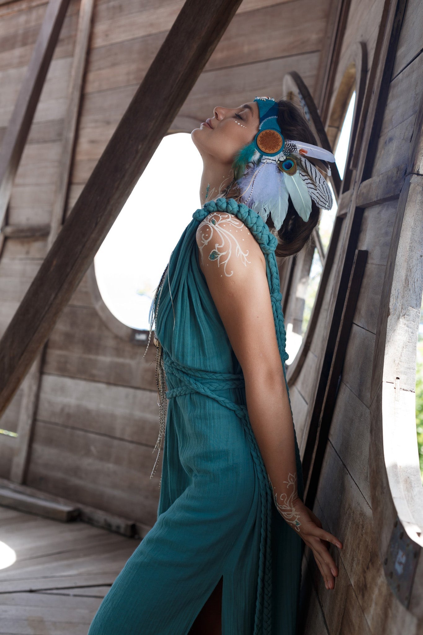 Turquoise Nomad Spirit Dress (Adjustable size, multiway dress) - AYA SW IDR