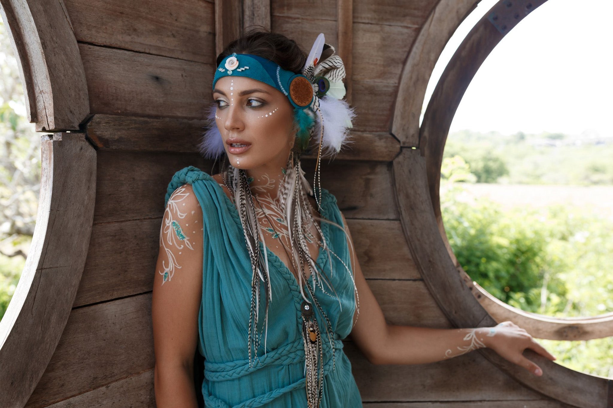 Turquoise Nomad Spirit Dress (Adjustable size, multiway dress) - AYA SW IDR