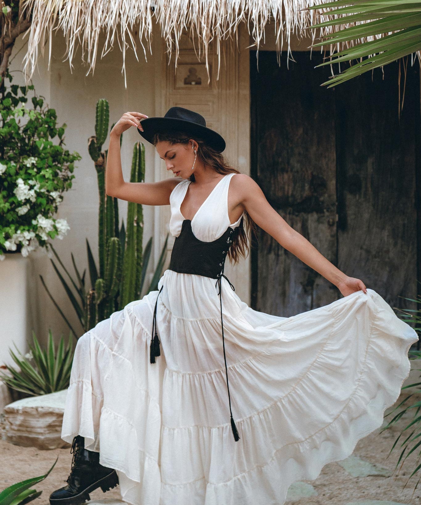 Under Bust Corset for Women • Boho Clothing Women • Bridal Corset Top - AYA SW IDR
