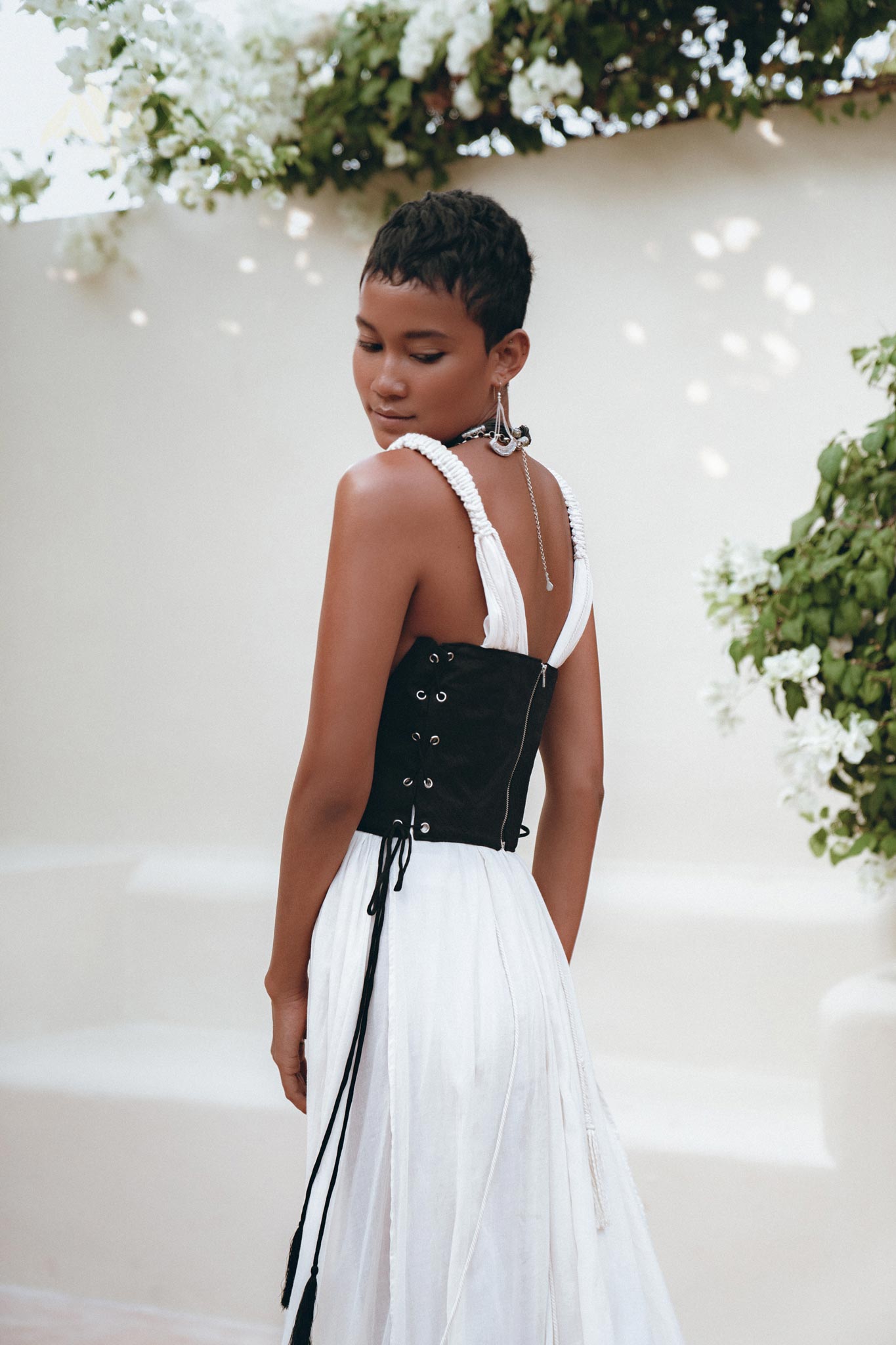 Under Bust Corset for Women • Boho Clothing Women • Bridal Corset Top - AYA SW IDR