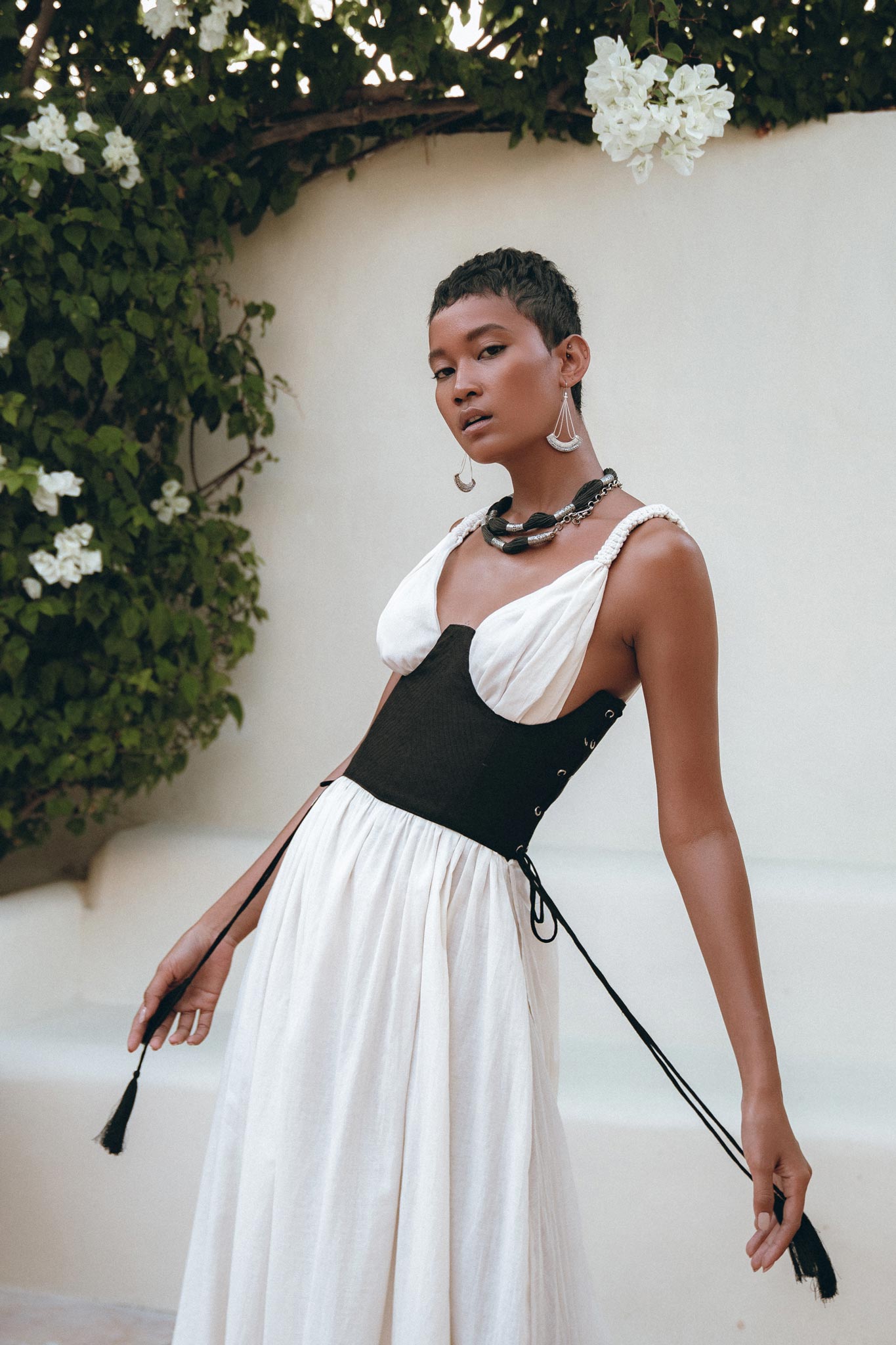 Under Bust Corset for Women • Boho Clothing Women • Bridal Corset Top - AYA SW IDR