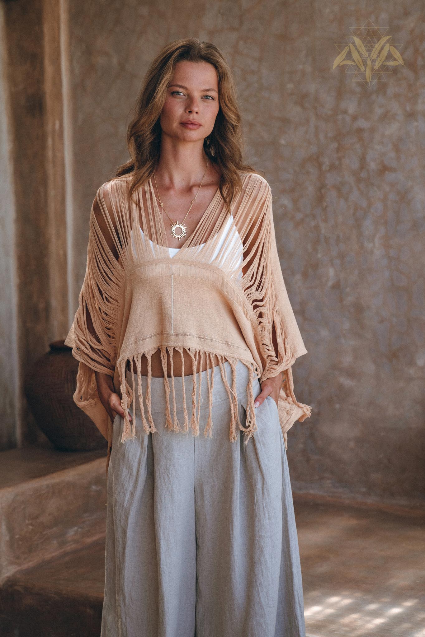Unique Soft Linen Boho Pants Women • Loose Linen Wide Boho Pants • Bohemian Pants - AYA SW IDR