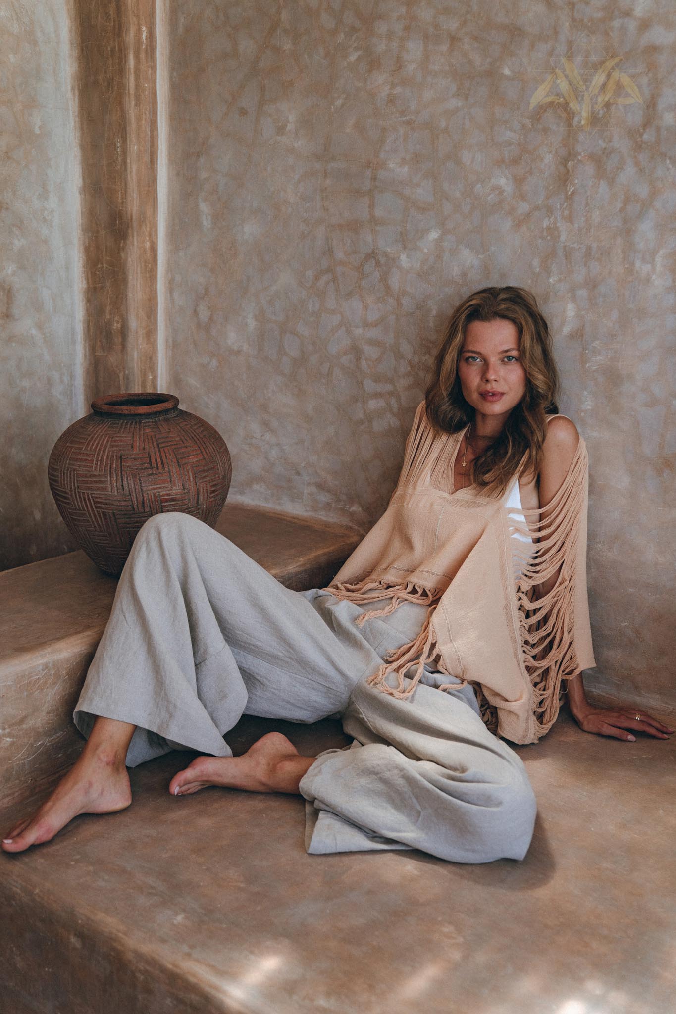 Unique Soft Linen Boho Pants Women • Loose Linen Wide Boho Pants • Bohemian Pants - AYA SW IDR