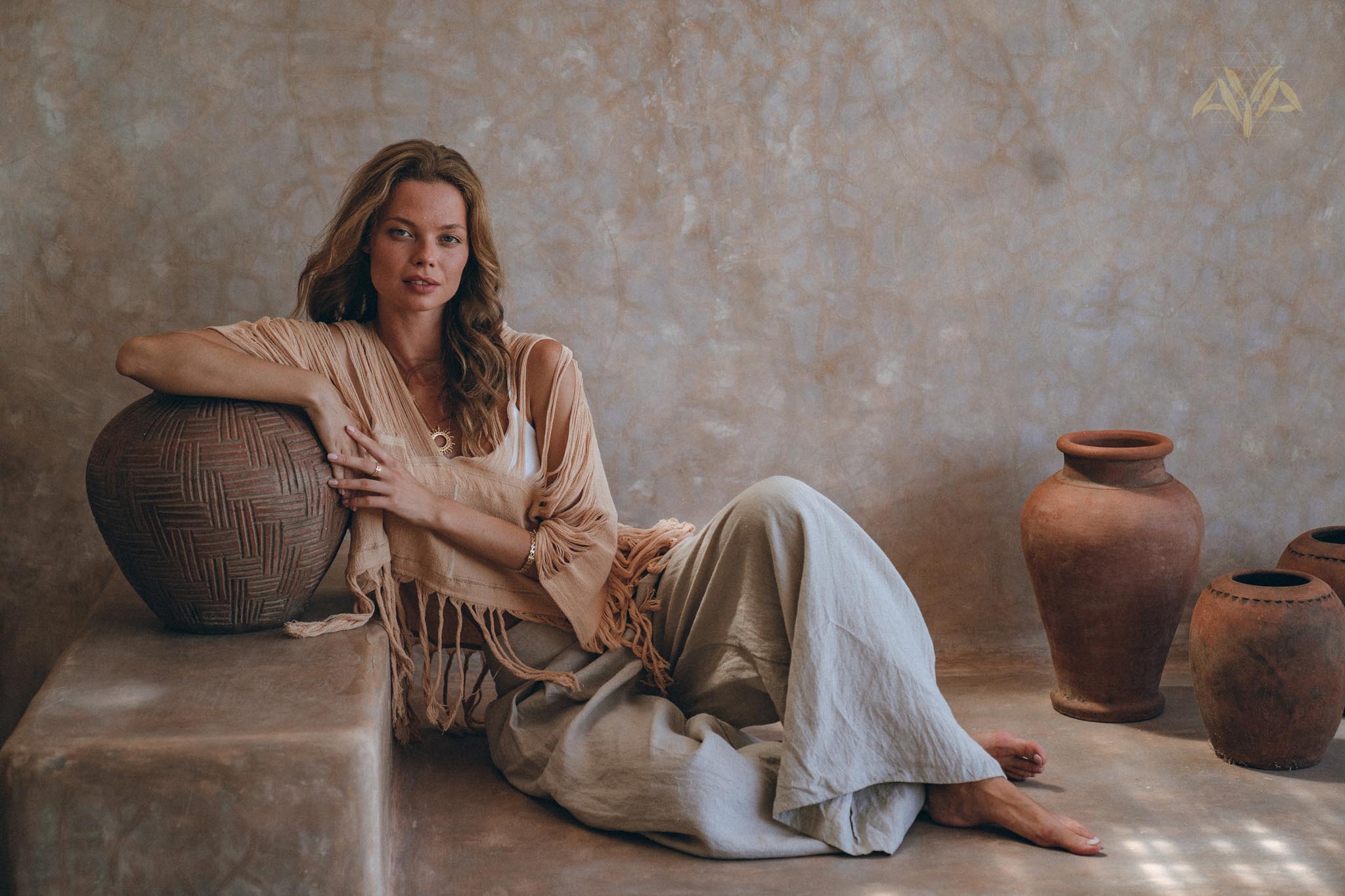 Unique Soft Linen Boho Pants Women • Loose Linen Wide Boho Pants • Bohemian Pants - AYA SW IDR