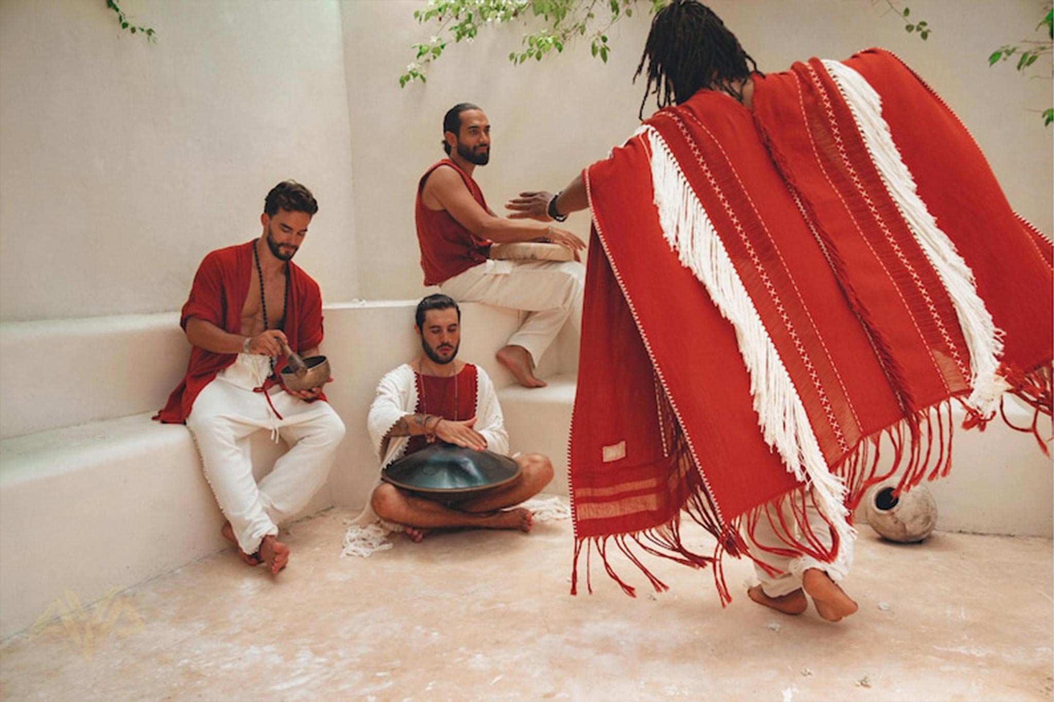 Unisex Handwoven Cotton Wine Red Poncho - AYA SW IDR