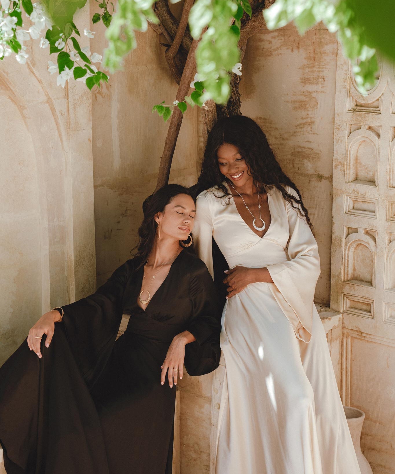 Vanilla Cream Sundari Silk Gown • Boho Open Back Fairy Tale Dress • Boho Bridal Dress - AYA SW IDR