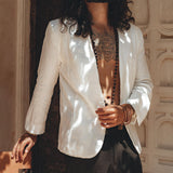 White Linen Blazer Jacket for Men - AYA SW IDR