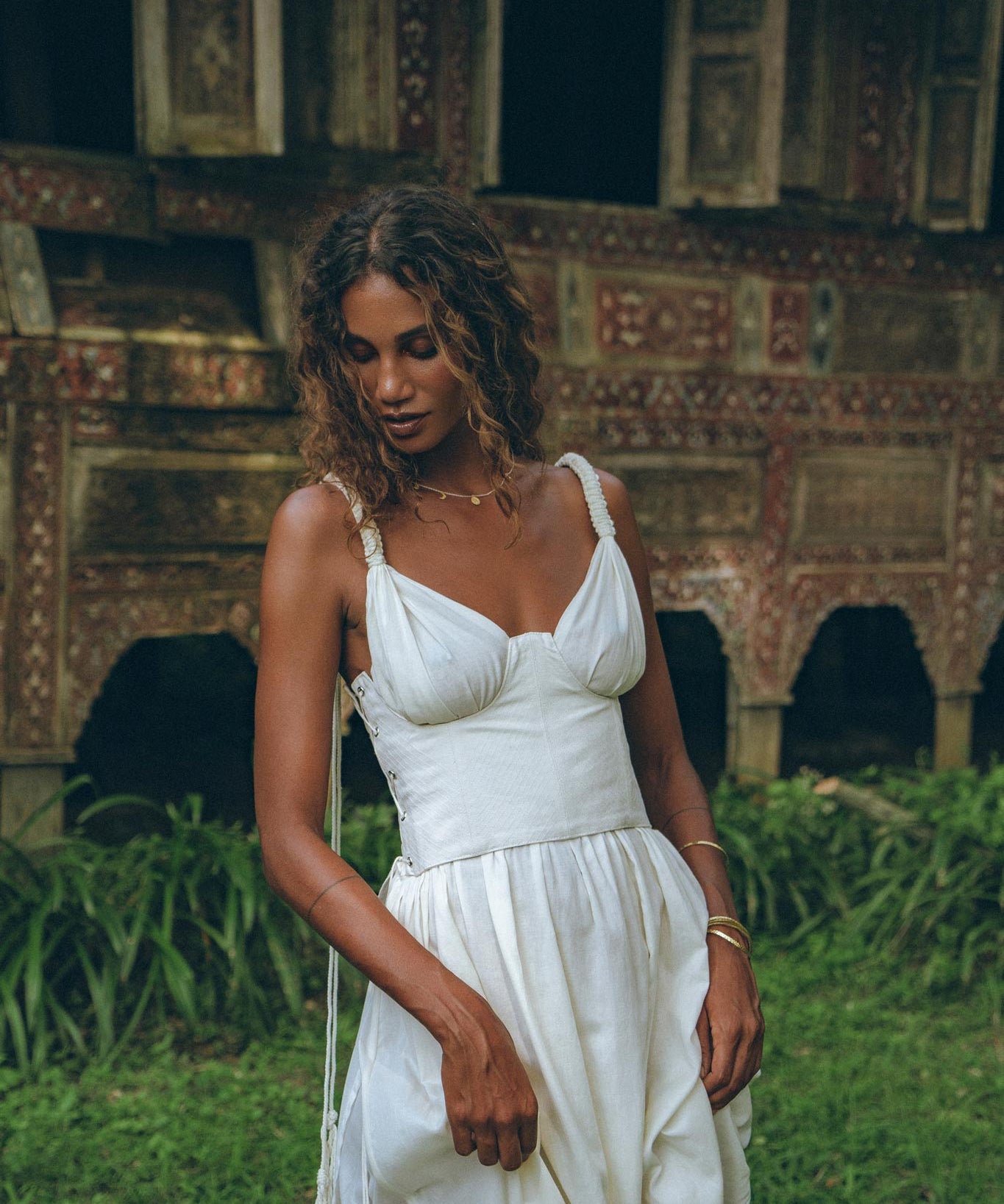 Underbust Bridal Waist Corset for Women, Bohemian Bustier Top - AYA Sacred Wear