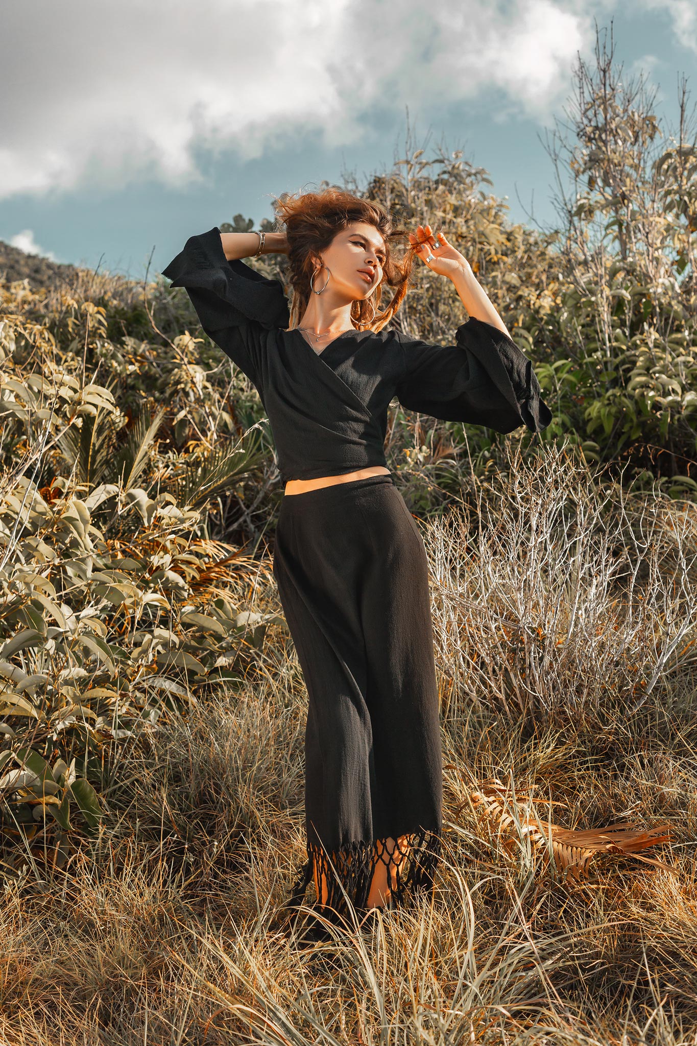 Wrap Maxi Skirt • Boho Maxi Skirt • Wrap Around Skirt - AYA SW IDR